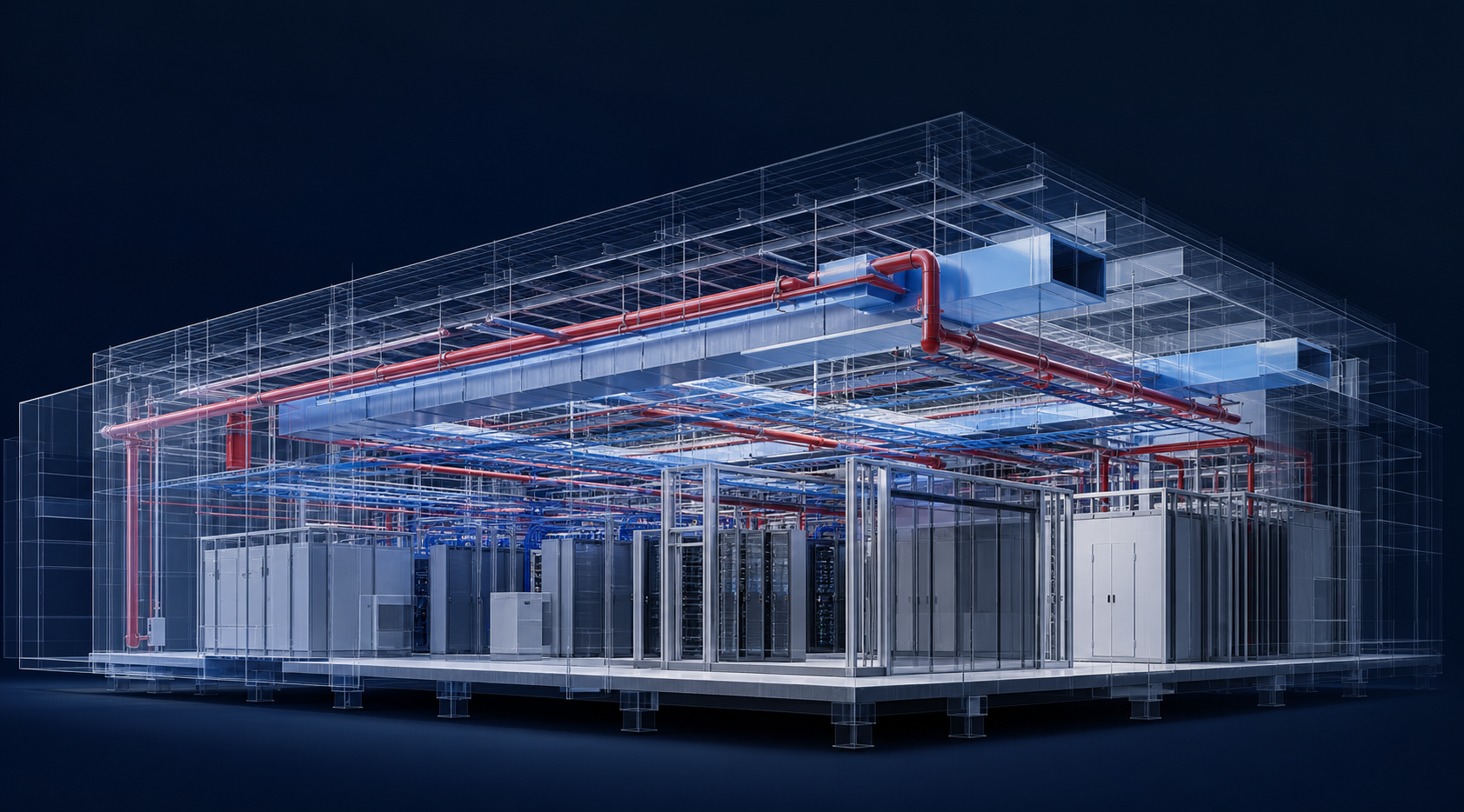 Coordinated BIM model for a data center project